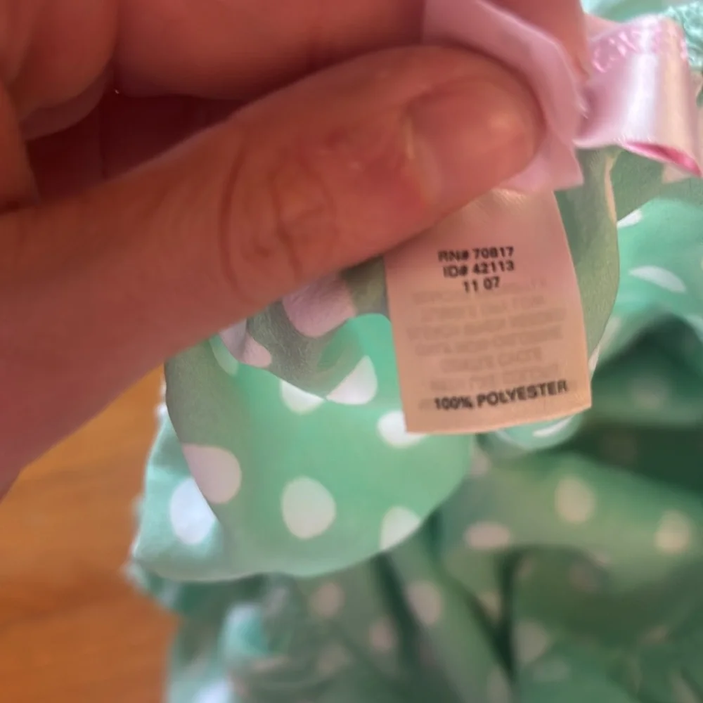 Y2K Victoria’s Secret Angels Polka Dot Mint Baby Doll Chemise Nightgown